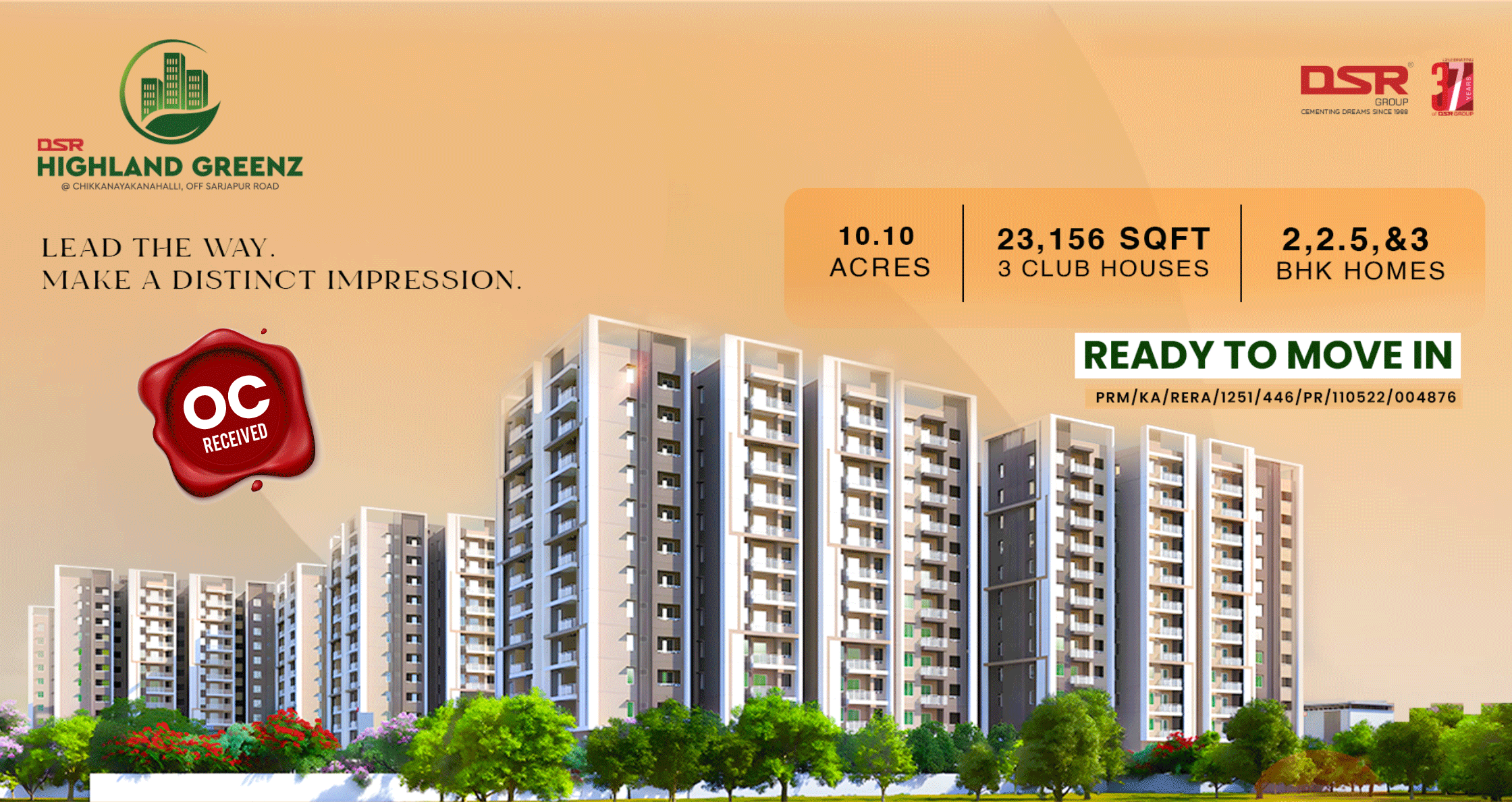 DSR Highland Greenz – Ready to Move Luxury Apartments in Doddakannelli, Bengaluru