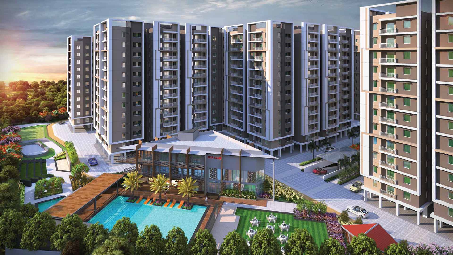 Clubhouse amenities view at dsr highland greenz in doddakannelli, bengaluru